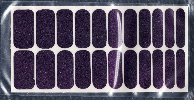 Package of 22 dark purple nail wraps