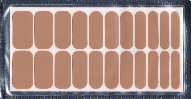 Image showing 22 beige nail wraps.
